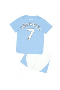 Fotbalové Dres Manchester City Joao Cancelo #7 Dětské Domácí Oblečení 2023-24 Krátký Rukáv (+ trenýrky)